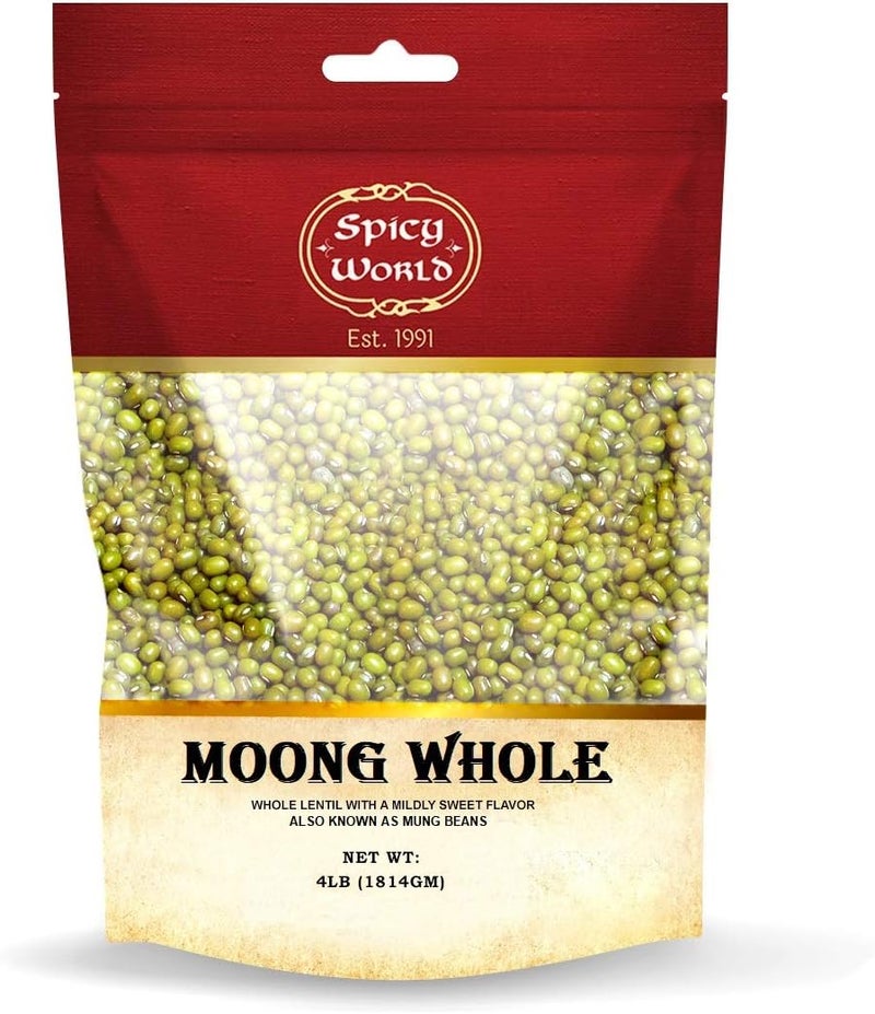 Spicy World Moong Whole (Mung Beans) - 4 Pounds - Image 1
